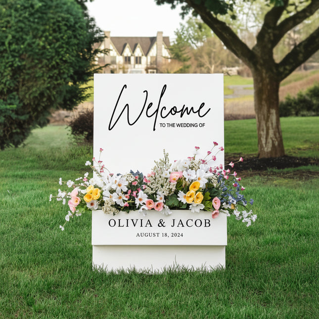 Flower Box Welcome Signage