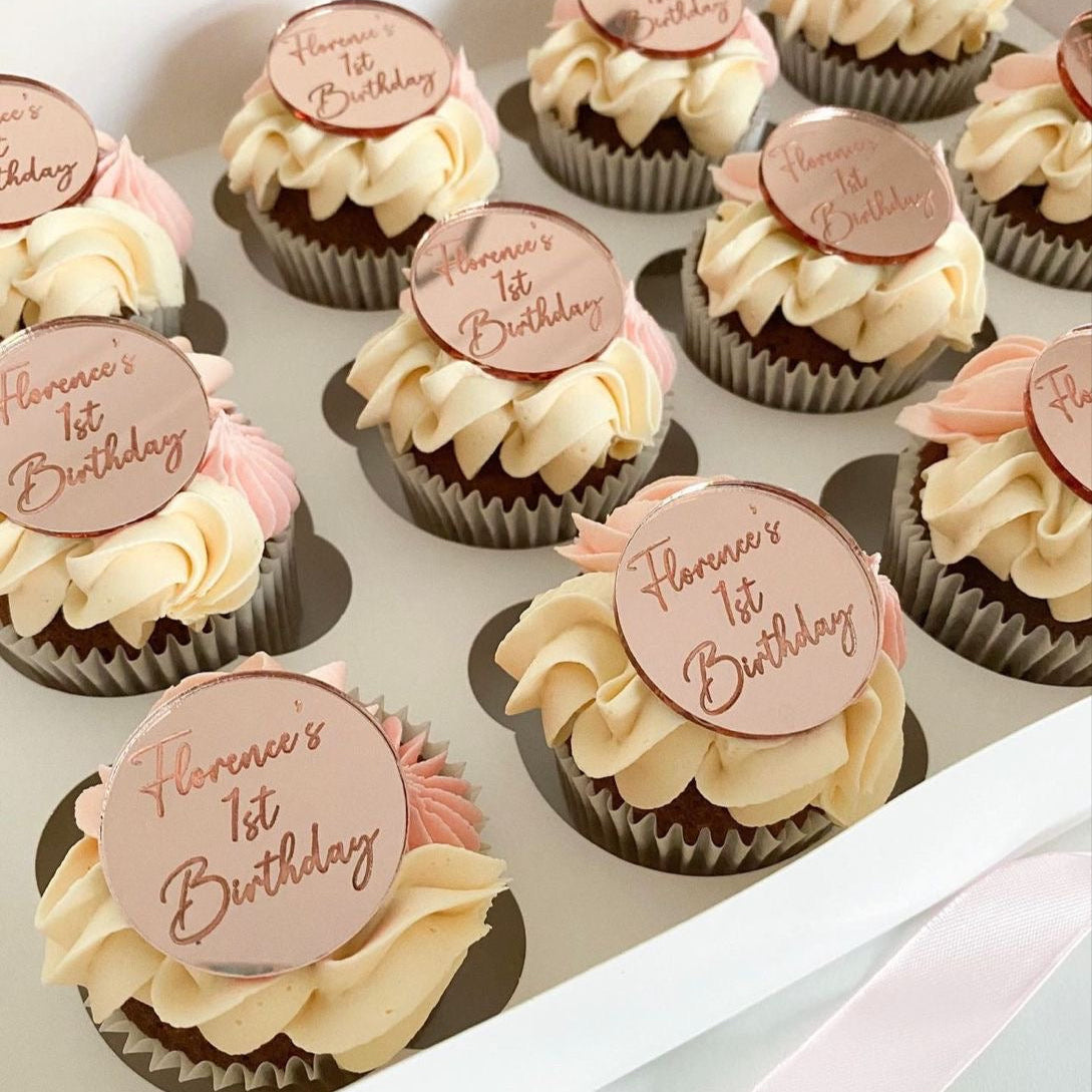 Custom Acrylic Cupcake Tags