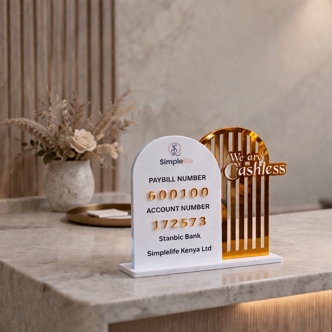 Double Acrylic Reception Sign