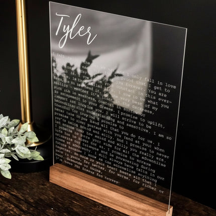 Acrylic Event Sign With Stand