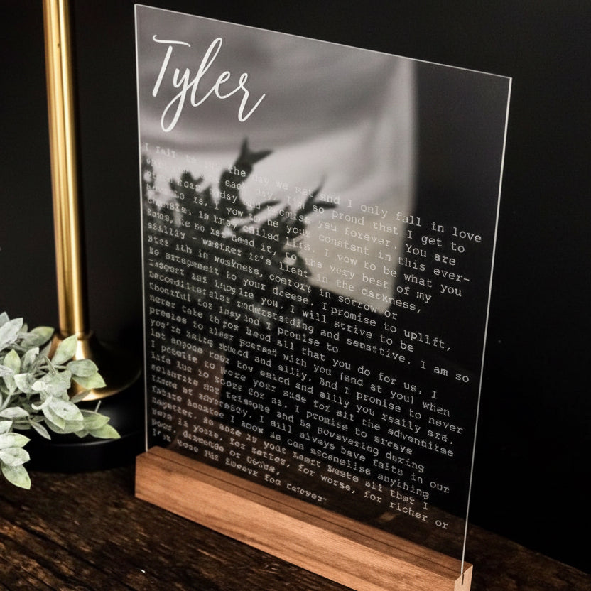 Acrylic Event Sign With Stand