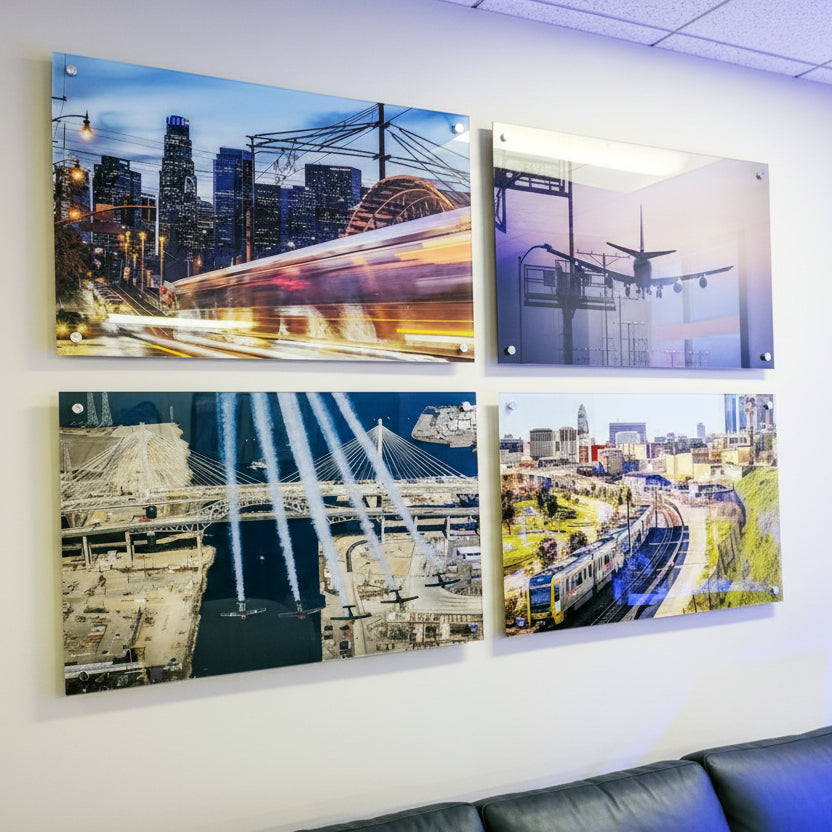 Single-layered UV Printed Acrylic Frameless Frames