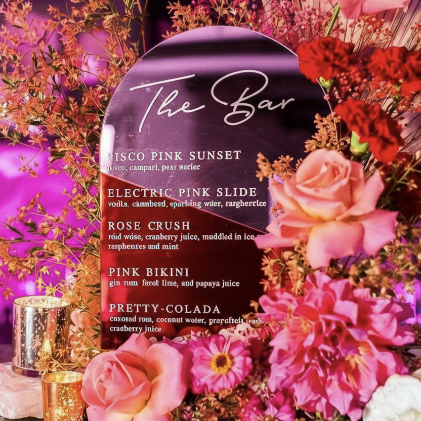 Acrylic Event Sign With Stand