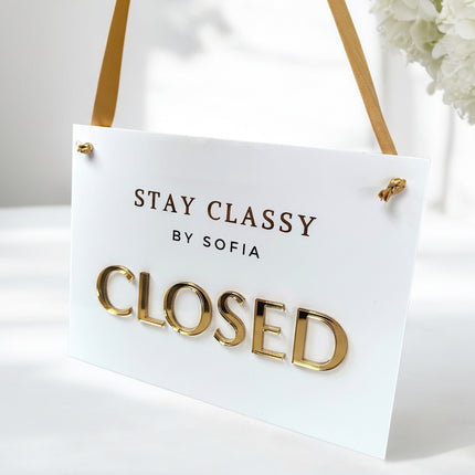 Open/Close Acrylic Sign