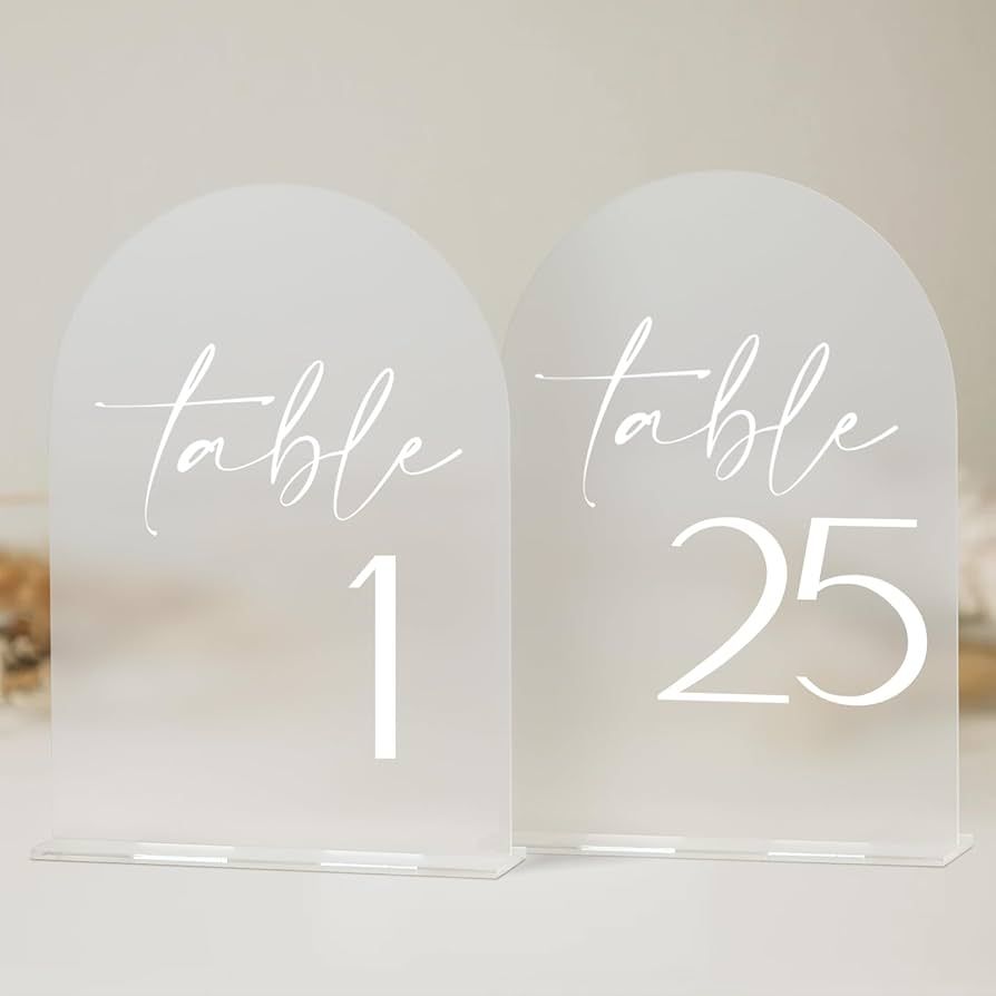 Acrylic Table Numbers
