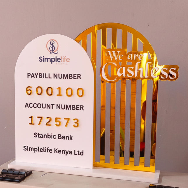 Double Acrylic Reception Sign