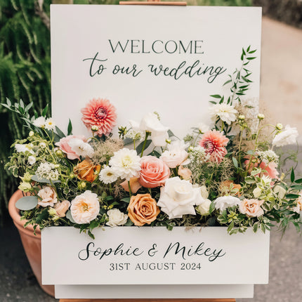 Flower Box Welcome Signage