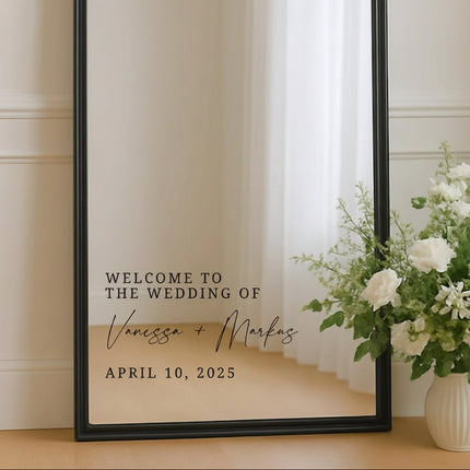 Full Length Mirror With Vinyl Sticker