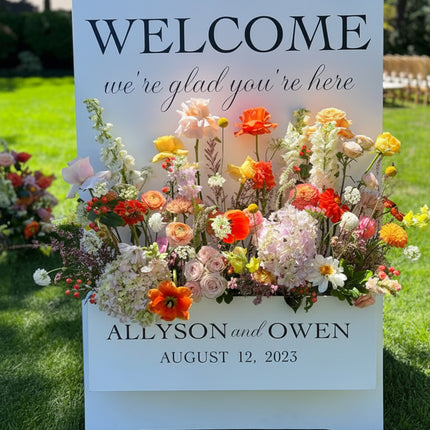 Flower Box Welcome Signage