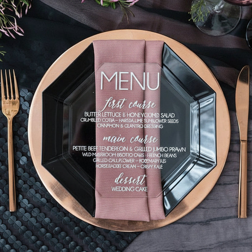 Acrylic Dinner Menu