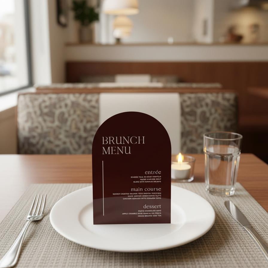 Acrylic Dinner Menu