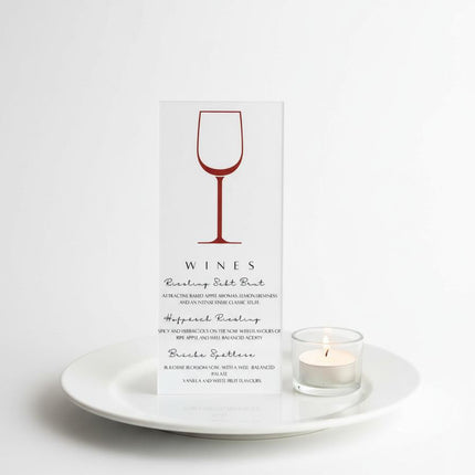 Acrylic Dinner Menu