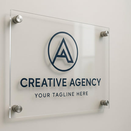2D Business Sign with Background