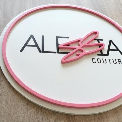 2D Business Sign with Background