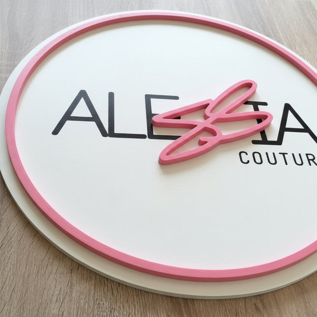 2D Business Sign with Background