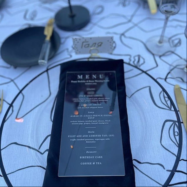 Acrylic Dinner Menu