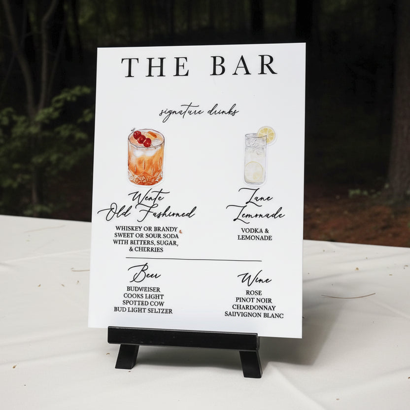 Acrylic Sign Without Stand