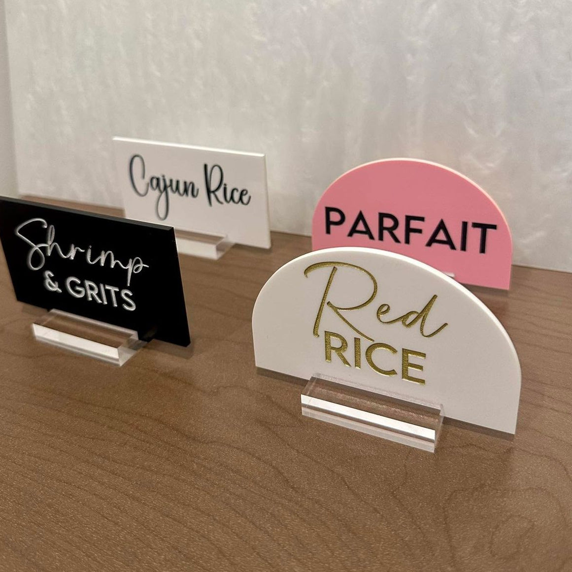 Acrylic Buffet Tags